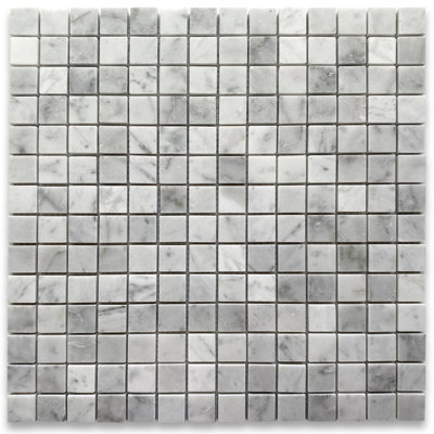 Carrara 12" x 12" Mosaic Pattern Wall Floor Use Tile
