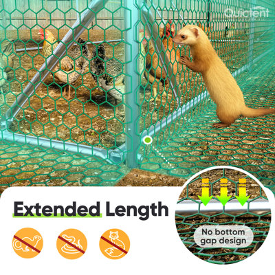 Grande cage à poules en métal Quictent