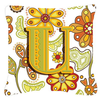 Coussin décoratif intérieur/extérieur mongram letter