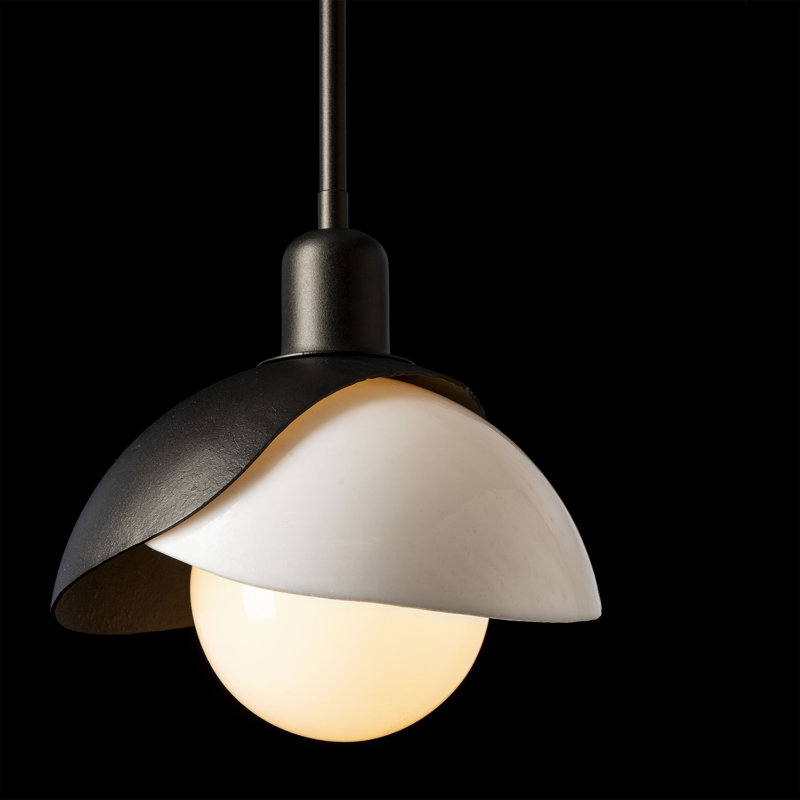 Mini suspension à double abat-jour Brooklyn, Bronze huilé, Clear Steel