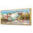 Toile avec cadre flottant or