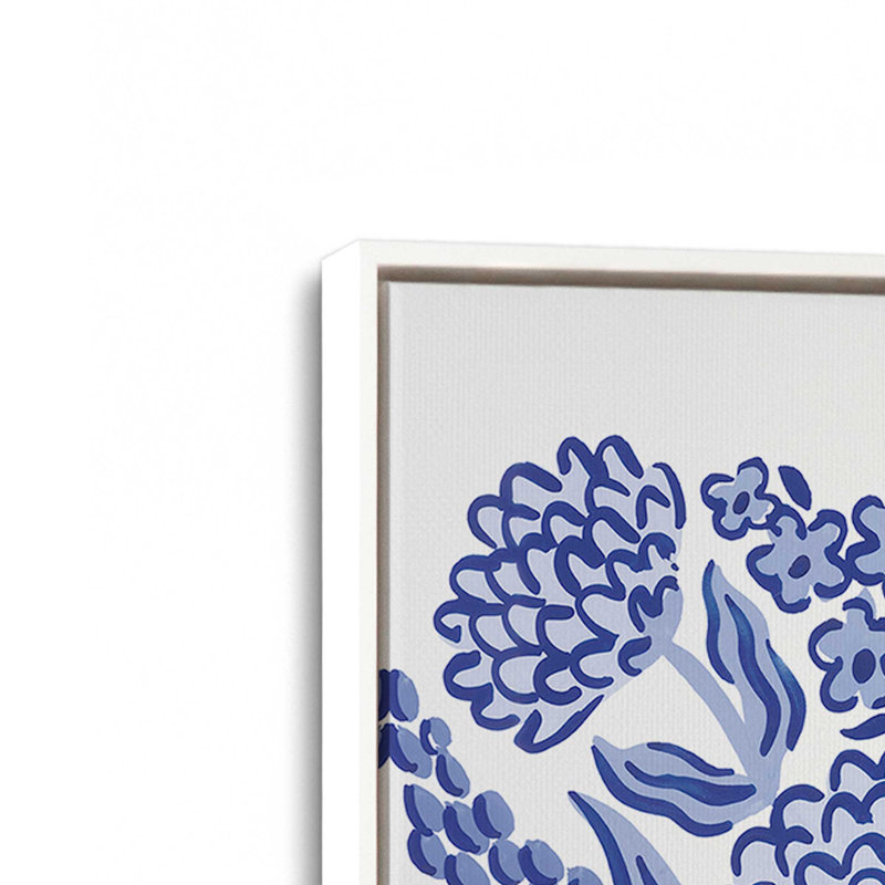«Blue Reverie III» par Laura Marshall, reproduction d'art, H 32 po x l 24 po, Cadre flottant, Blanc