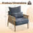 Masson Chenille Accent Chair Armchair With Pillow-1345830621