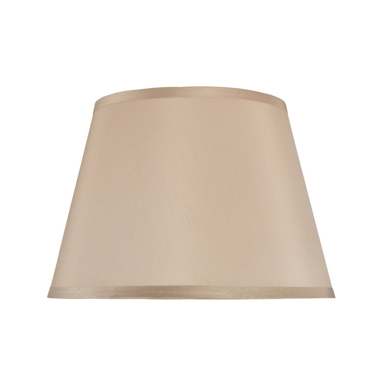 Abat-jour empire en Similisoie en tissu de soie de couleur beige H 9 po