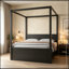Auvent pleine grandeur Geib avec lit gigogne simple et 3 tiroirs de rangement-85409582
