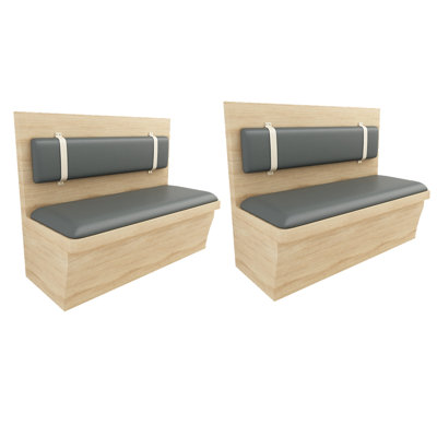 Stylish Simple Restaurant Cafe Dessert Shop Bench Faux Leather Upholstered Bench