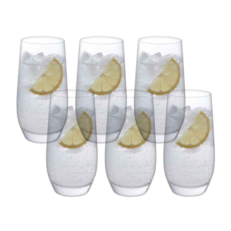 Dartington Crystal Bar Six Highball Glasses