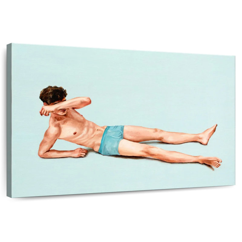 Blue Beach Boy, H 26 po x l 39 po