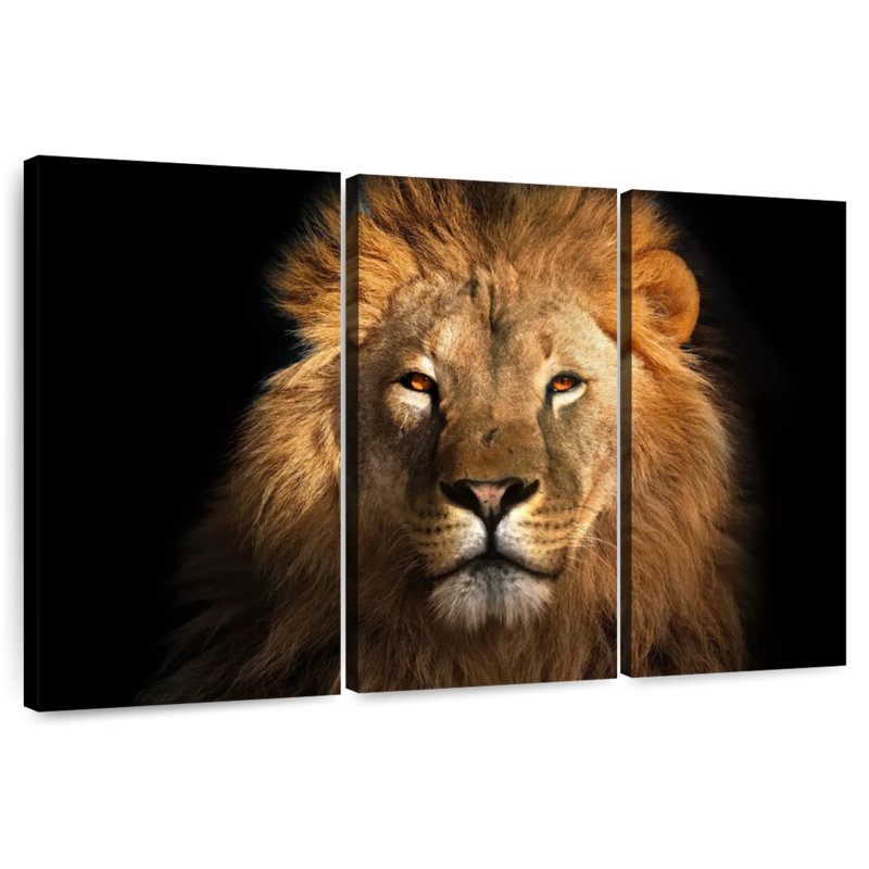 Fierce Lion Head, 28" H x 45" W