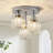 3-Light Modern Crystal Cluster Semi Flush Mount Ceiling Light-1323792069