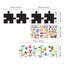 Chalkboard Puzzle With Colourful Alphabet And Height Chart Wall Sticker