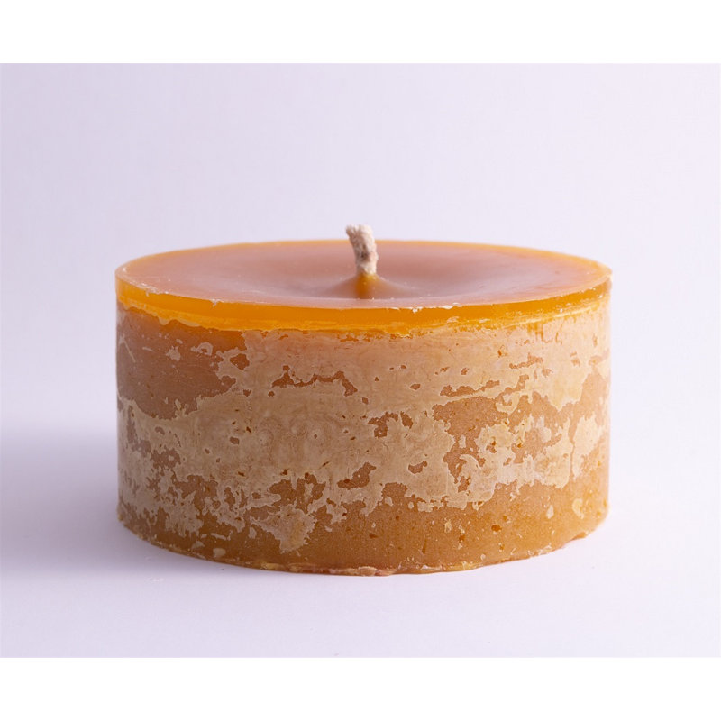 Bougie cylindrique sans parfum, Cognac, H 2,75 po x l 6 po x P 6 po