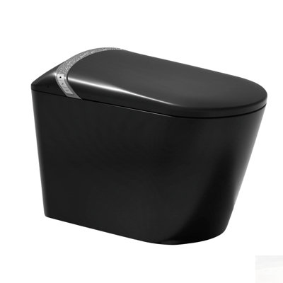 Toilette intelligente Starry Night Light avec bidet, ouverture / fermeture automatique, capteur de pied, affichage à DEL, eau chaude et sécheuse
