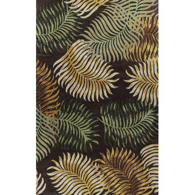 Tapis espresso en laine 5 pi x 8 pi