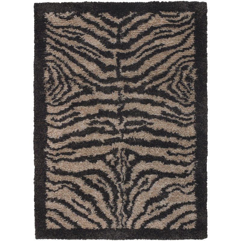 Tapis noir / gris en laine Baumgarten, Rectangle 9 pi x 13 pi
