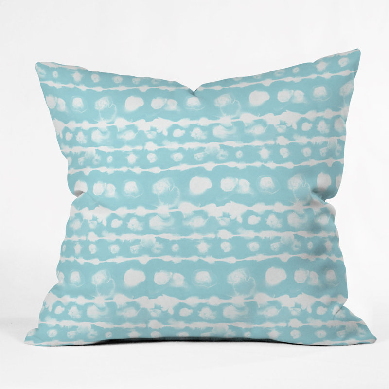 Housse et coussin rectangulaires d'extérieur Jacqueline Maldonado, Turquoise, 18" x 18"