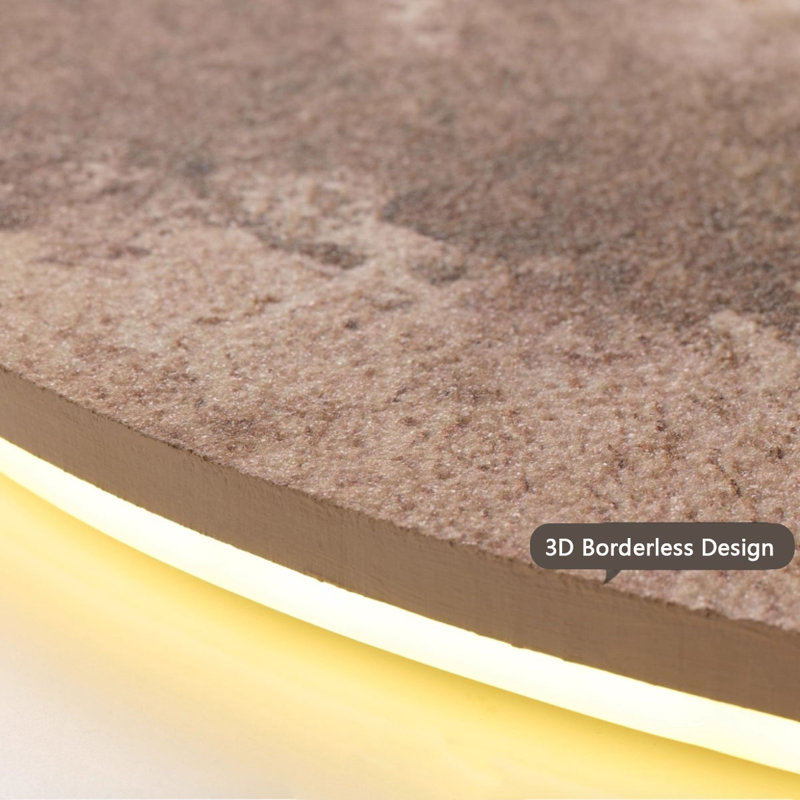 Luxury 3d Sandstone Sensor Light Wall Art - Entryway Abstract Mural, 55.12" H x 27.56" W x 1.18" D