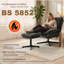Upholstered Chenille Swivel With Footstool Accent Chair