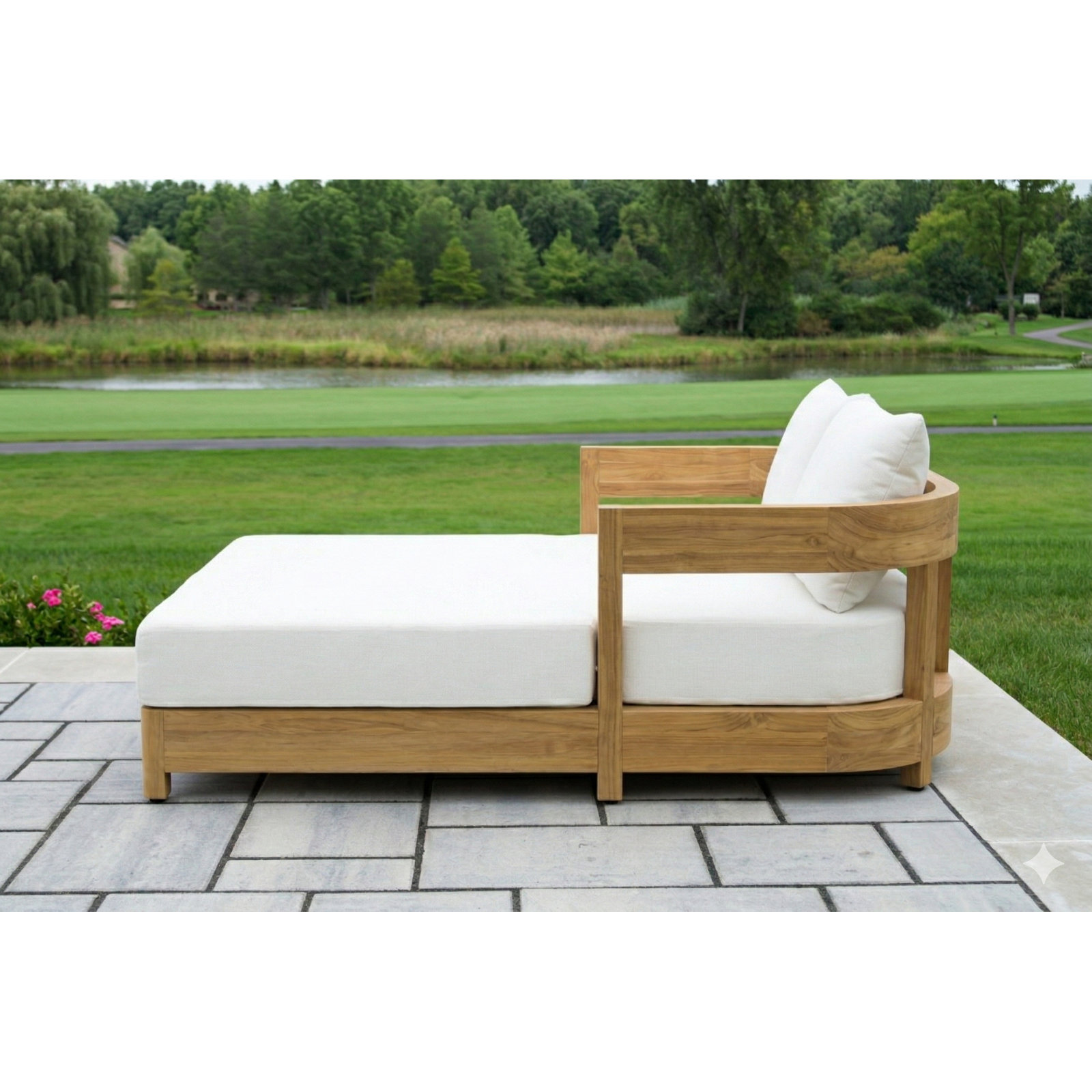 Everlee 48" Sunbrella® Patio Daybed, White