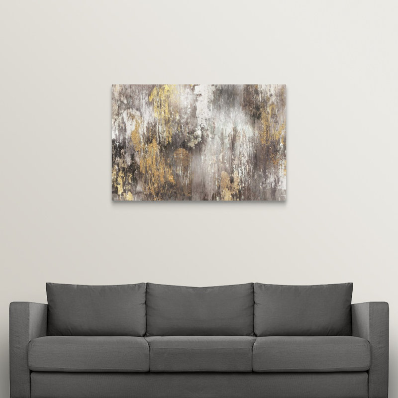 « Gold Ikat » Kaysen - impression, H 8 po x l 12 po x P 1,5 po, Toile