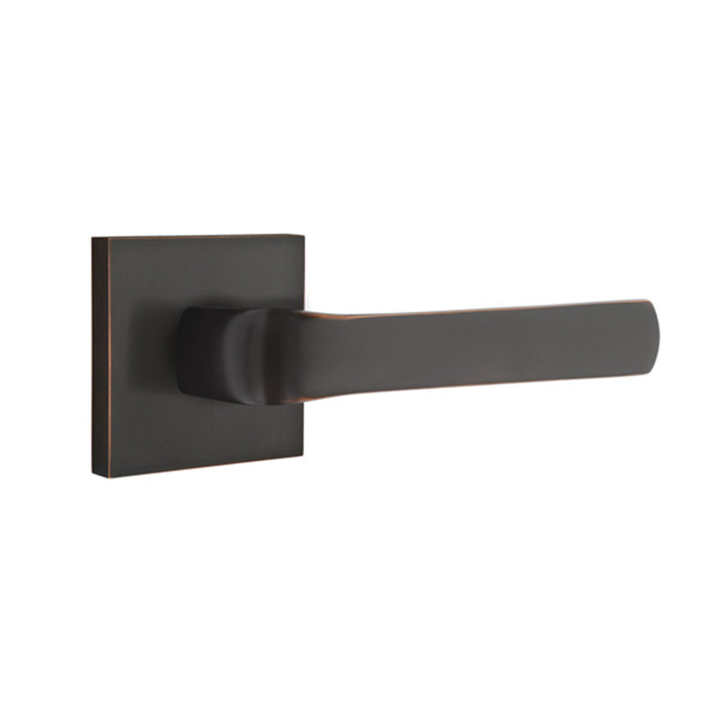 Levier de porte avec rosette Spencer, Droite, Bronze huilé