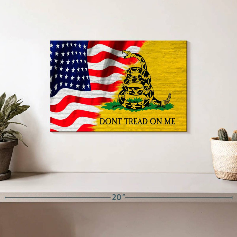Borges Gadsden et le drapeau américain, H 8 po x l 12 po