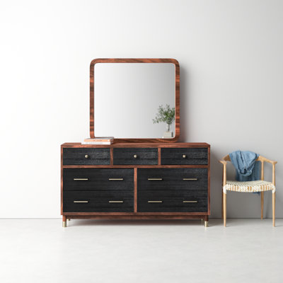 Commode double 7 tiroirs avec miroir Bettine
