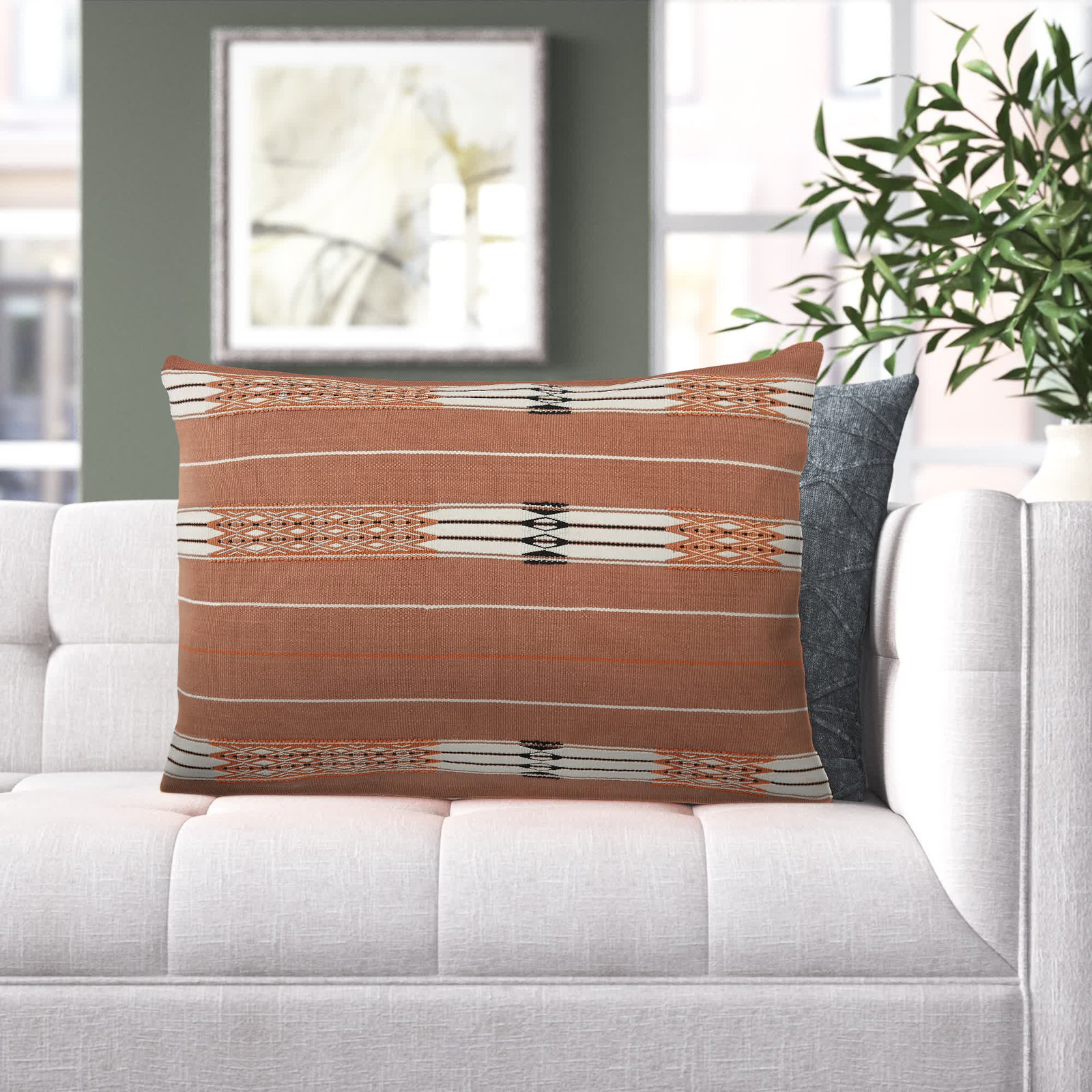 Dixon Geometric Lumbar Throw Pillow, Pillow Cover Only - No Insert, 16" x 24"