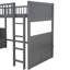Lit superposé avec lit mezzanine attaché, avec deux tiroirs-574840039
