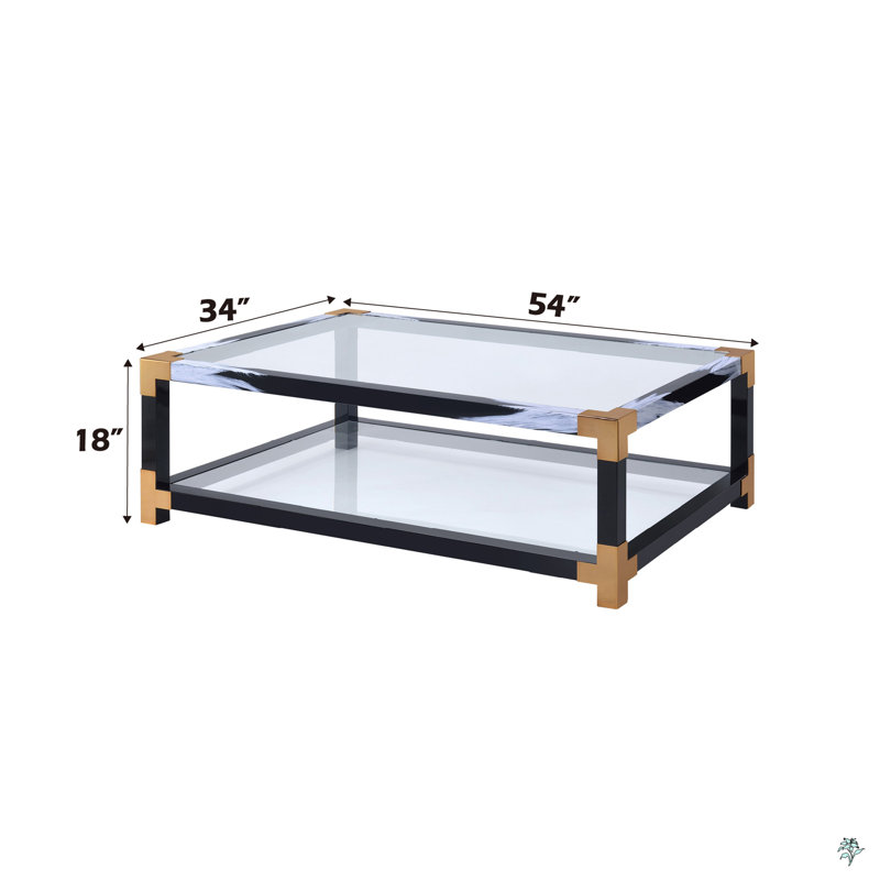 Table basse en verre transparent