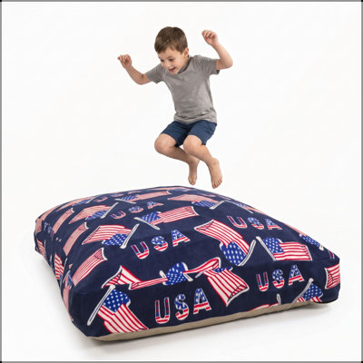 Sensory Crash Pad with Removable Washable Cover, Non-Slip Bottom, and Soft Fleece Fabric for Jumping and Relaxing - 36 x 36 Inches