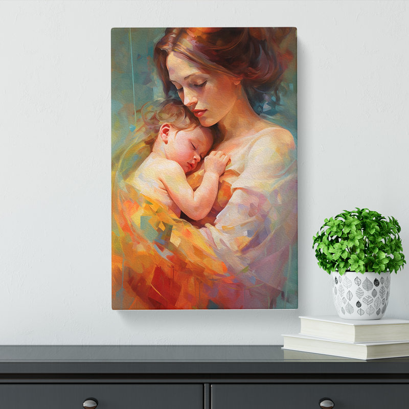Mother And Baby Contemporary - Print, 76cm H x 50cm W x 3cm D
