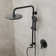 Wall Mount Pressure-Balanced Shower System,10"Rainfall Shower Head with Slider Bar Handheld Spray