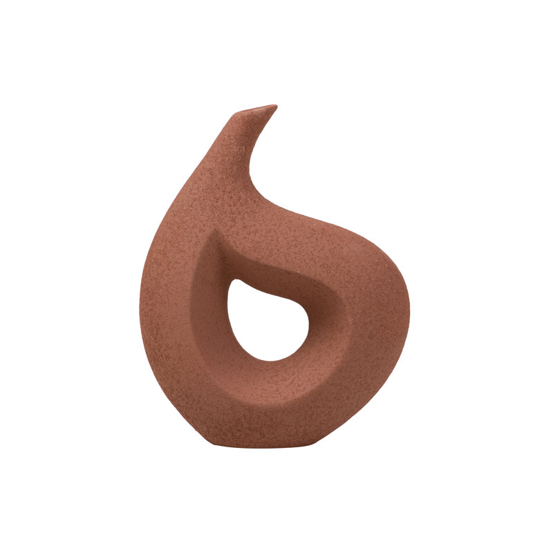Ceramic / Porcelain Table Vase, 50cm H x 35cm W x 12cm D, Brown
