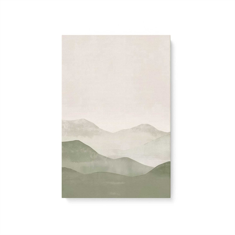 Peridot brume, ensemble de 3, Toile tendue, H 18 po x l 36 po