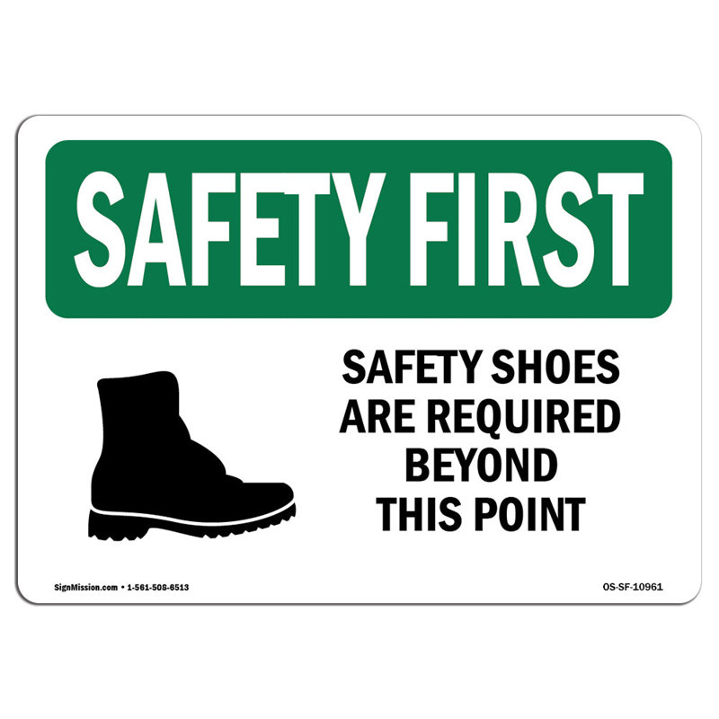Safety First Sign, 18" H x 24" W x 0.1" D