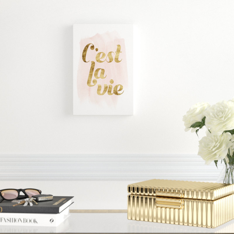 La Vie in Pink IV by Grace Popp - Wrapped Canvas Typography Print, Wrapped Canvas, 30cm H x 20cm W