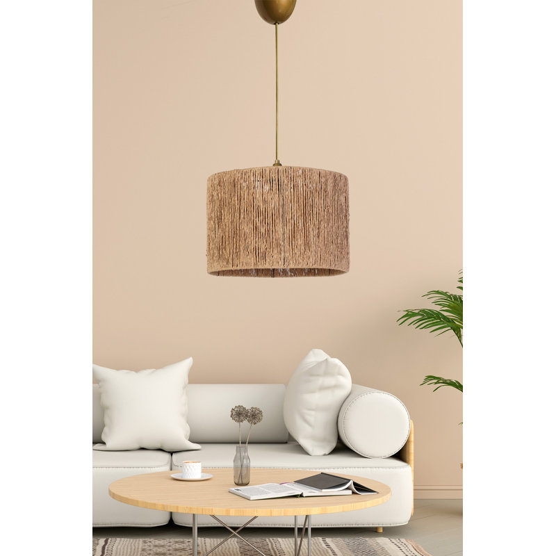 Elegant Mink Chandelier Light Fixture, 7.9 x 11.8 inches | Durable Plastic Body, Cotton Cap, E27 Socket (Max 40W) | Adjustable Cable Height Up to 23.6 inches | Perfect for Living Room, Dining Area, and Entryways