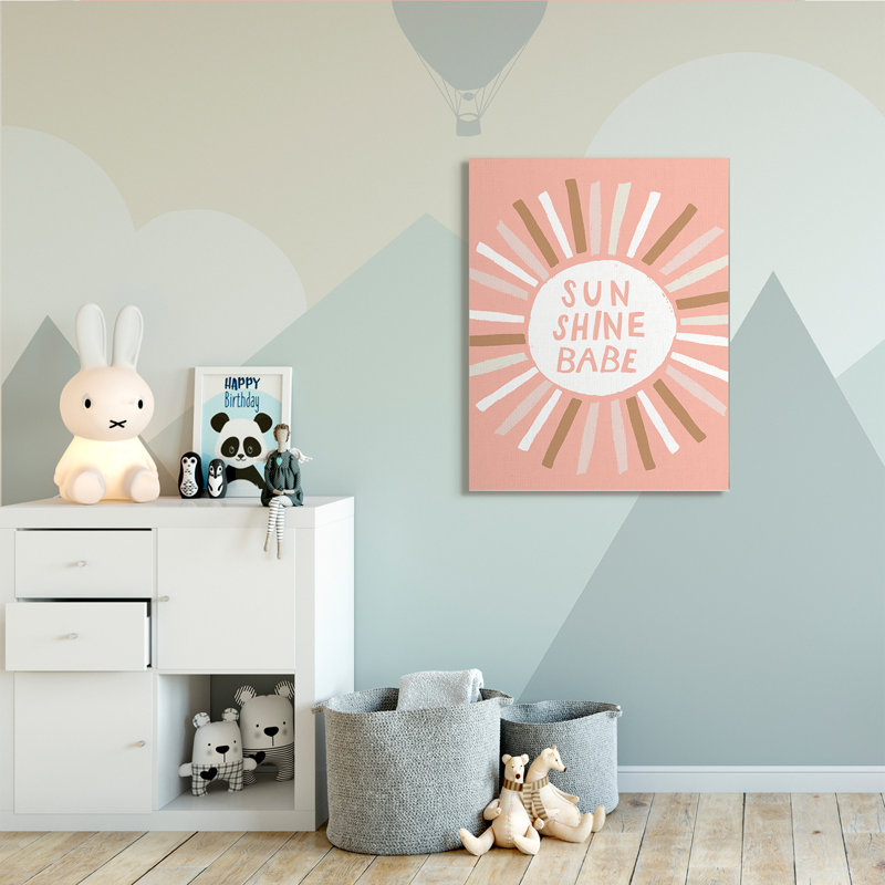 Rayons de soleil pastel Sun Shine Babe, Toile tendue, H 48 po x l 36 po