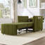 Fauteuil-lit en chenille convertible avec dossier réglable à 5 positions, poches latérales et panier de rangement, fauteuil-lit escamotable-1571845552