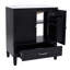 Meuble-lavabo 30 po avec lavabo style rétro, espace de rangement multifonctionnel, tablette de porte, porte à fermeture en douceur-446408840