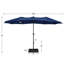 Parasol de marché rectangulaire de 15 pi x 9 pi avec base, parasol de patio triple, bleu marine (sable non inclus)-1645863467-1826036736