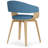 Lowell Bentwood Upholstered Dining Chair with Curved Backrest in Mid-Century Modern Style-1962331053