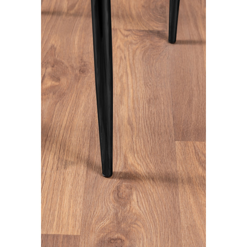 Tierra 100Cm Round Dining Table And 4 Grey Gold Leg Chairs, White/Black