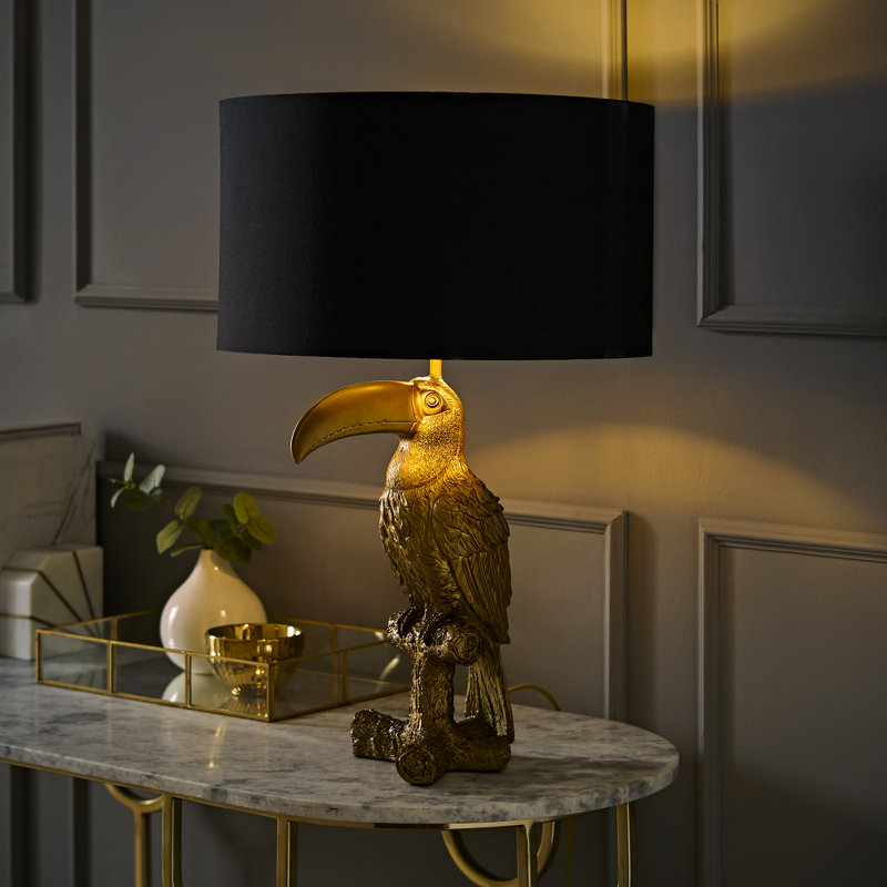 Lamp, Black and Gold, Without Bulb, Yes