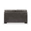 Causeuse à accoudoirs carrés en cuir véritable 60,25 po Stacie-2120043666