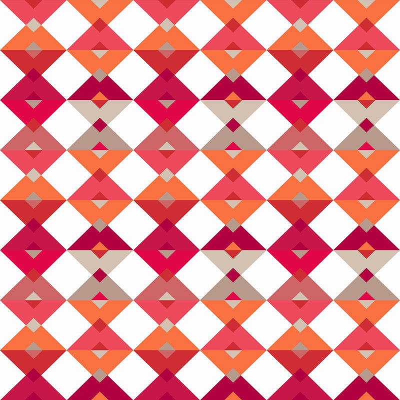 Ensemble de housse de couette en microfibre DiaNoche par Julia Grifol - Triangles rouge