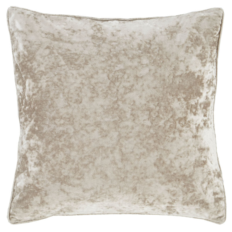 Crushed Velvet Cushion with Filling, Silver, Square 45cm