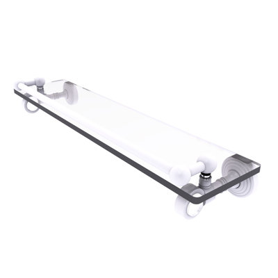 Jarrell Glass Bracket Shelf with Towel Bar