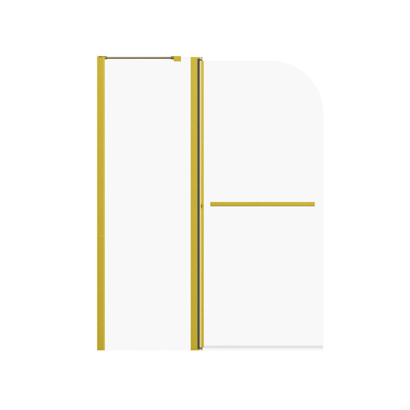 43 po L 58 po H Portes de douche pliantes sans cadre, porte en verre trempé épais de 1/4 po (6 mm)